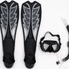 라온샵 오리발 스노클링 세트 260mm 동글이안경