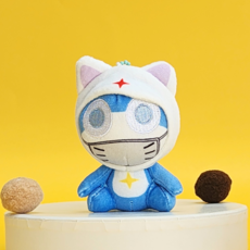 BSC 개구리중사케로로 꼬마 고양이 인형 키링 열쇠고리 가방고리 키홀더 가방장식 캐릭터인형 가꾸, 1개, 5.꼬마고양이 도로로, 8cm 1개, 5.꼬마고양이 도로로, 8cm