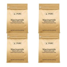 Pure Original Ingredients 퓨어 오리지널 인그리디언츠 니아신아마이드 비타민 B3 파우더 226g, 4개