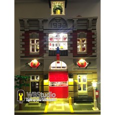 WBS樂光創意 10197 FireBrigade 消防局 街景 燈組, 僅燈組包(不含電源)
