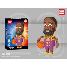 NBA 농구 스타 레전드 블록 세트 코비 커리 듀란트 하든 제임스 캐릭터 호환 블록 남자아이 생일 선물 추천