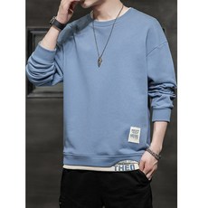 ANYOU 남자 티셔츠 춘추 유넥 티 다긴팔티 캐주얼 티셔츠(3color)