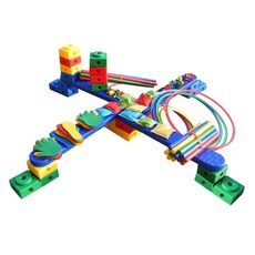 자동차 롤러코스터 수동 놀이용 도르래 실내 조립식 실내외, 콤비네이션 114개, 1개