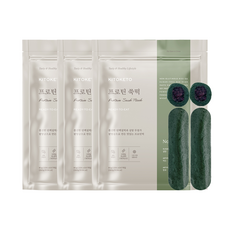 [키토케토] 프로틴 쑥떡 간편식 식사대용 고단백 영양간식 무설탕 단백질 혈당관리, 3세트, 560g