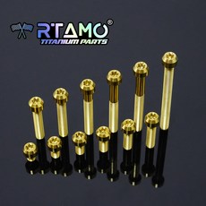 티타늄 볼트 M5X5 10 12 15 20 25 30 35 40 45 50MM 8피치 길이 선택형, M5X12, Gold (1pc)