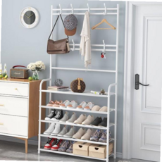 옷 5단 정리 드레스룸 시스템 철제 화이트행거 튼튼한 렉 랙 행거 59000EA 1EA, 블랙 5단