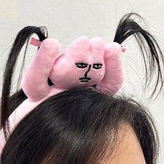 여자머리띠 앞머리 집게 인형 머리띠, 토끼