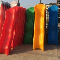 플라스틱 미끄럼틀 야외 놀이터 시설 물놀이 키즈카페, a. 2.7x60x120cm웨이브싱글, 1개