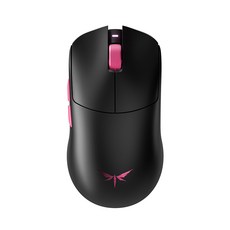 VGN F2 Master+ 8K나노 초고속충전 무선 잠자리 게이밍 마우스, 블랙핑크, 마스터 플러스