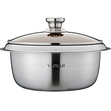 Entusmanos IH感應 3層304不鏽鋼湯鍋, 26cm, 銀色, 1個