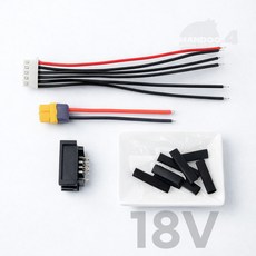 MANDOO4 디월트 밸런싱 발란싱 충전 18v DIY 납땜 4종 케이블 키트 XT60 JST-XH cable 열수축 튜브, 1세트