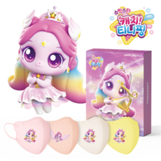 티히히 캐치티니핑 S5 오로라핑 스페셜 마스크 세트 아동용 소형S, 15개입, 1세트, 혼합색상