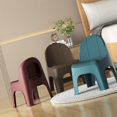 튼튼한 등받이의자 소형 낮은 의자, 오블롱 스툴의자_(중 블루)