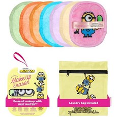 오리지널 MakeUp Eraser 7일 세트 방수 마스카라 아이라이너 파운데이션 립스틱 자외선 차단제 등을 포함한 물로 모든 메이크업을 지우세요 헬로 키티 큐티 파이 7개입 2, Minions