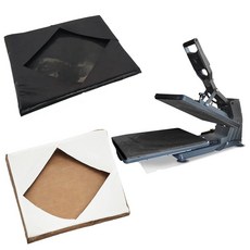 열 프레스 플래 튼 랩 커버 승화 열 프레스 기계 플레이트 보호를 위한 논스틱 내열성 프로텍터 재사용 가능한 시트 보호 커버 (40.6x50.8cm(16x20인치) 블랙, 40.6x50.8cm(16x20인치), 블랙 & 브라운