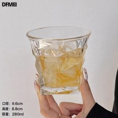 DFMEI 威士忌酒杯創意玻璃啤酒杯家用水杯歐式酒吧烈酒洋酒杯, 1個