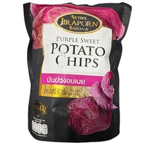 Jiraporn Banana 泰國紫薯脆片 60g 獨立包裝 健康美味零食, 1個, 紫薯60g