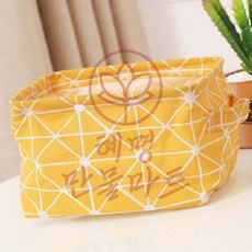 린넨 바구니 삼각옐로우