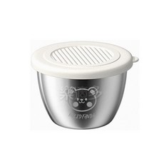 小熊304不鏽鋼帶蓋醬料杯 WX2145 醬料碟 沾醬盤 調味料碟 醬料杯 醬料盒 沾醬杯, 灰白, 1個