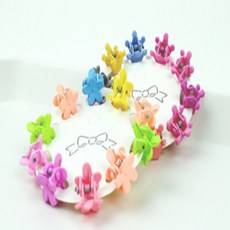 더샵이지 미니 머리핀 10p 초소형애견머리핀, 꽃잎