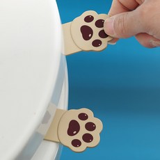 미리안 고양이 발자국 비데 손잡이, 브라운, 4개