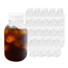 우유병 우유페트병 과일청 소스 커피 공병 (세트), 20개, 300ml