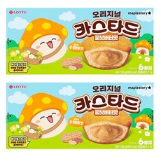 롯데카스타드 메이플스토리 콜라보 피넛버터맛, 2개, 138g