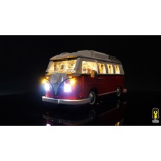 WBS樂光創意 10220 福斯T1露營車 Camper Van 積木專用燈組, 1個, 僅燈組包(不含電源)
