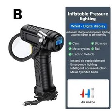 신형 휴대용 에어 컴프레서 무선유선 인플레이터 펌프 공기 타이어 디지털 자동차 자전거 공용, 색상: 2. SAME AS PICTURE1, 1개