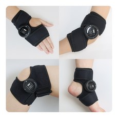 nimin 저주파 마사지기 6in1 무릎 손목 발목 팔꿈치 관절 전신 EMS TENS 마사지 밴드 근육 피로 회복, 블랙, KJH-X5HW