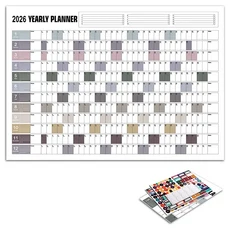 2026년 달력 벽걸이형 연간 일일 계획표 종이 365일 계획 연간 플래너 주간 일정표 월간 12개월, 1개, 04 Morandi Calendar B