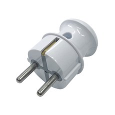 현대일렉트릭 국산 일자 접지 플러그 16A 250V, 1개