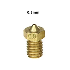 3D 프린터 V6 스레드 황동 깍지 1.75 3.0mm 필라멘트 핫엔드 압출기 10PCs, 02 For 3.0 consumables, 04 Nozzle diameter 0.8
