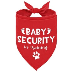 해외 Cgvovgr Adopt Me I'm A Foster 반다나 애완동물 강아지 스카프 액세서리 소품 발표 레드 강아지용 반려동물 구조 선물 미국매장정품+ 1706292, .0002.Red Baby Security.