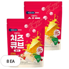 베베쿡 처음먹는 치즈큐브, 8개, 16g, 딸기맛