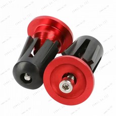 腳踏車膨脹手把塞 自行車手把尾塞 車把塞 端塞端子 跑車把帶 彎把手把配件, 2個【防摔】膨脹把堵-紅色, 1個