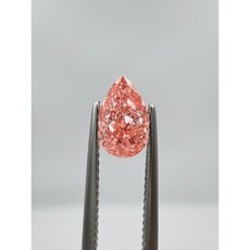 一克拉水滴型粉紅彩鑽 GIA鑽石證書 IGI鑽石證書 頂級八心八劍無螢光 高顏色高淨度, 1個