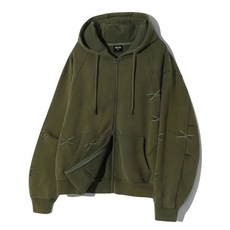 트릴리온 도밍고 피그먼트 2WAY 스웨트 후드 집업 KHAKI 136369
