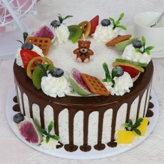 모형 케이크 생일 소품 파티용품 촬영용 샘플 스튜디오 케잌 클레이, 6인치, H04