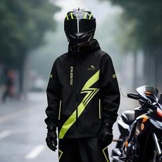 Zhengyu 분리형 레인 재킷 바지 세트 내구성 강화 방수 15000mm 긴 기장 두꺼운 소재 남녀용 오토바이 전기자전거 배달 기사, Black
