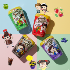 안녕자두야 찍어먹는 스틱젤리 4종세트, 1세트, 280g