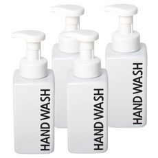 로맨틱노벰버 거품용기 사각 500ML, 사각 화이트(화이트캡)/모던블랙(세로) 3P