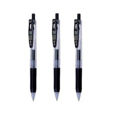 제브라 중성펜 사라사클립 JJB15 0.7mm 흑색(3개입), 3개