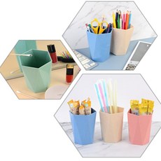 트리플투 다용도 육각 꽂이 휴지통, 소 - 베이지