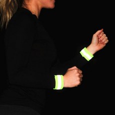 야광밴드 야광띠 반사밴드 반사띠 형광밴드 안전밴드 발광밴드 반사스트랩 야광팔찌 교통안전벨트 발목밴드, 2세트, 라임