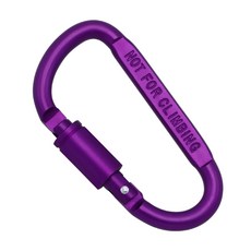알루미늄 합금 D자형 버클 암벽 등반 카라비너 클립 트위스트락 카라비너, Purple, Purple