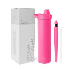 Simple Modern 필터 물병 | 단열 스테인리스 스틸 탄소 필터 여행용 물병 | 이동 중에도 깨끗한 식수를 위해 재사용 가능 | 710ml(24온스) 미드나잇 블랙, 709.8ml(24온스) 물병, 라즈베리 바이브