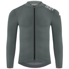 BAISKY百士奇自行車男款雙拉鍊抓絨長車衣 潔淨II 深灰