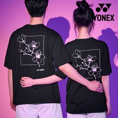 요넥스 티셔츠 262TS006U 2026 벚꽃에디션 남녀공용 오버핏 단체복 배드민턴 상의 오남스포츠