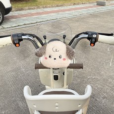 兒童機車防撞頭神器 機車龍頭防撞枕 摩托車防撞墊 前方防止撞頭, 圓形小狗【防撞墊】（鬆緊無卡扣）, 1個